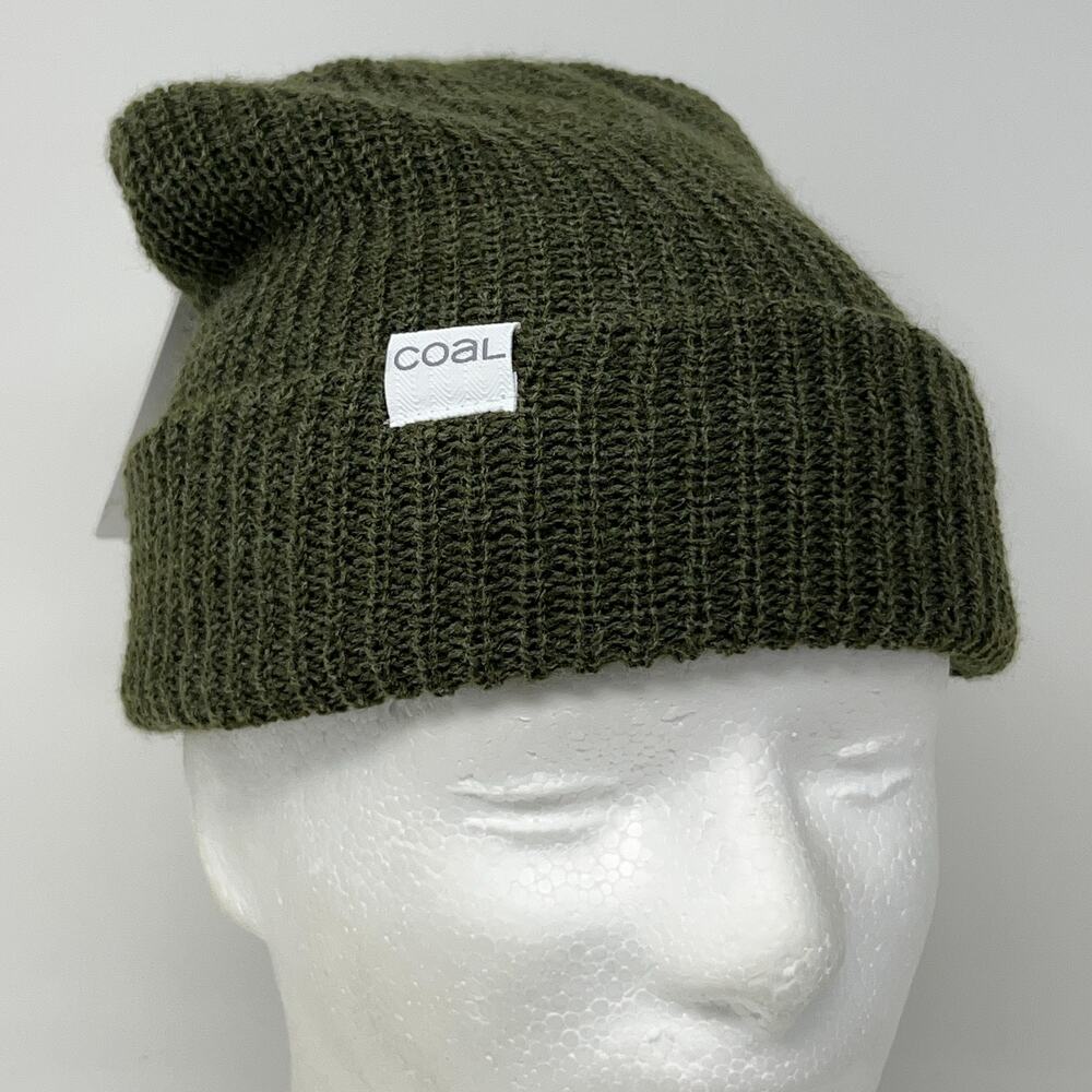 Coal Headwear The Stanley Beanie Winter Hat Toque Flip Cuffed Green Made In USA